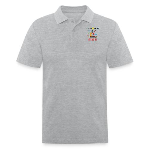 It Starts At STATE! -Science Majors - Men's Pique Polo Shirt