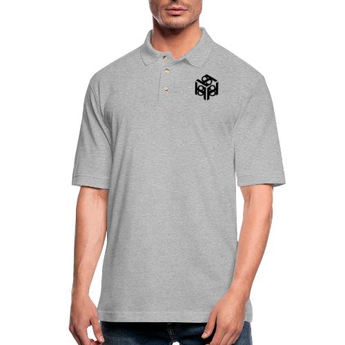 H 8 box logo design - Men's Pique Polo Shirt
