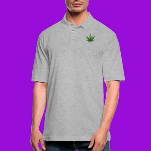 Cannabis Leaf - Men's Pique Polo Shirt