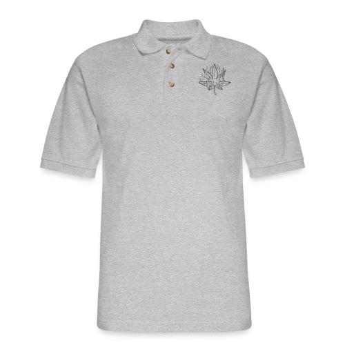 Flaming Pot Leaf - Men's Pique Polo Shirt