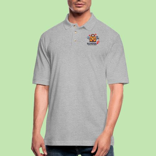 first day of school outfit- school Welcome back - Men's Pique Polo Shirt