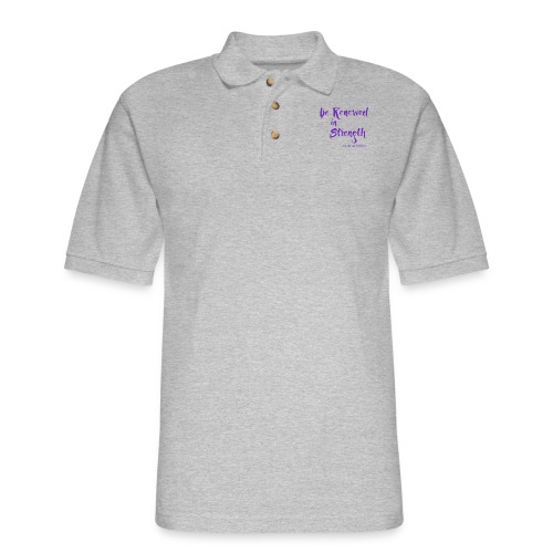 Be Renewed in Strength - Men's Pique Polo Shirt