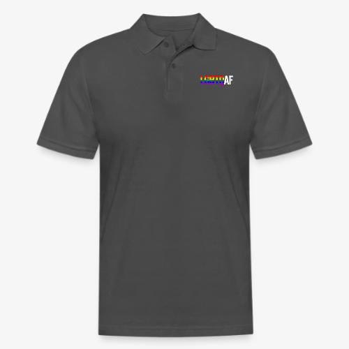 LGBTQ AF LGBTQ as Fuck Rainbow Pride Flag - Men's Pique Polo Shirt