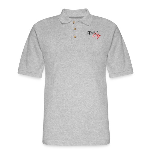 RMC logo white shirt - Men's Pique Polo Shirt