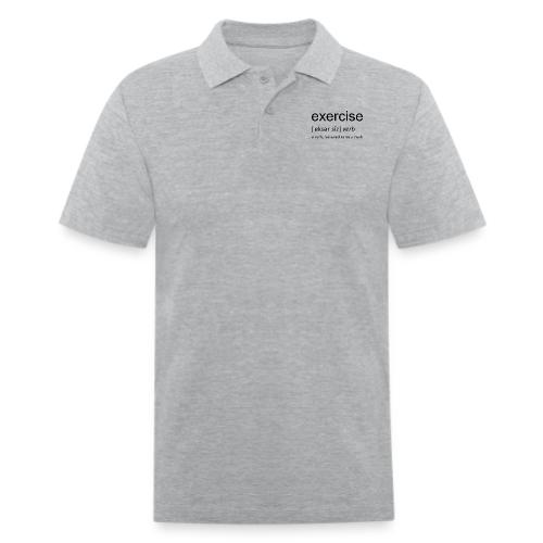 exercise, a verb believed to be a myth - Men's Pique Polo Shirt