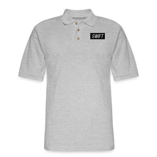 Mens Black & Grey - Hoodie : Swift Logo - Men's Pique Polo Shirt