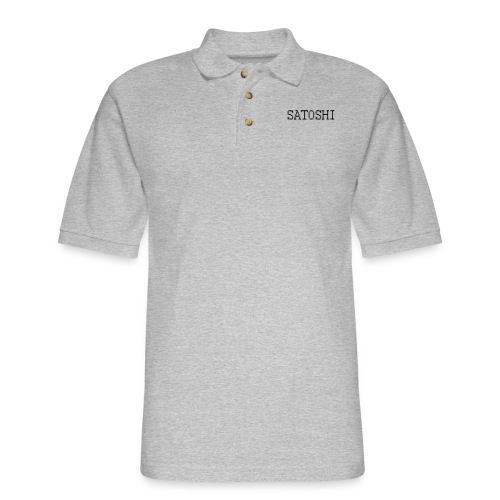 satoshi stroke only one word satoshi, bitcoiners - Men's Pique Polo Shirt
