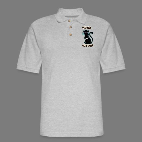 Ninja cat samurai kitten Assassin kitty Meow - Men's Pique Polo Shirt