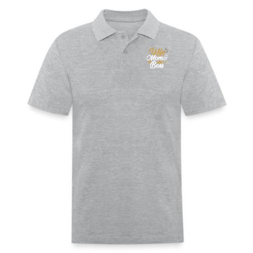 Wife Mom Boss design - Men's Pique Polo Shirt