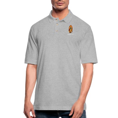 Audacity T shirt Design white letter - Men's Pique Polo Shirt