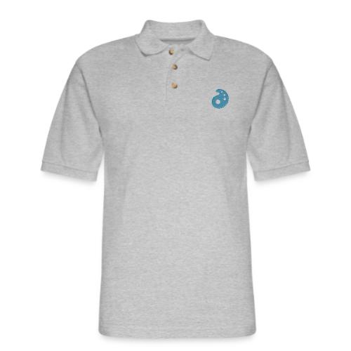 AOEU Blue Embroidered Palette - Men's Pique Polo Shirt