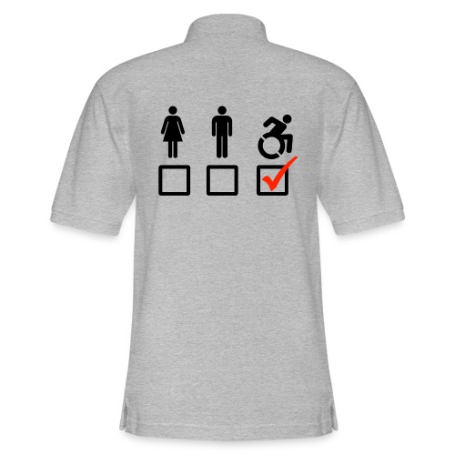 A wheelchair user is also suitable - Men's Pique Polo Shirt