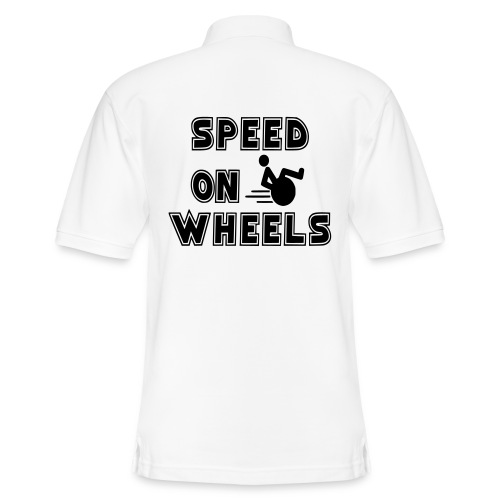 Speed on wheels for real fast wheelchair users - Men's Pique Polo Shirt
