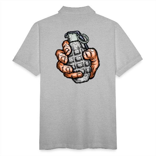 Hand Grenade In Comics Style - Men's Pique Polo Shirt