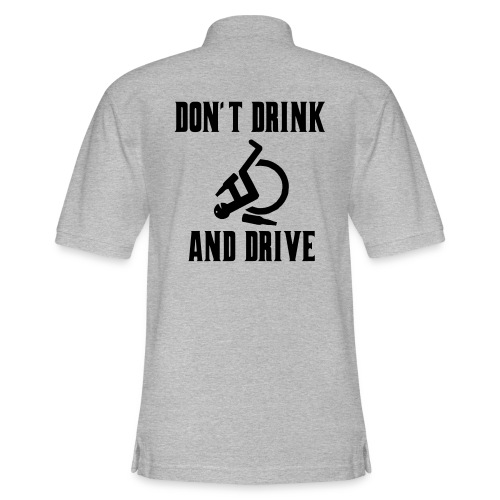 Don't drink and drive when you drive a wheelchair - Men's Pique Polo Shirt