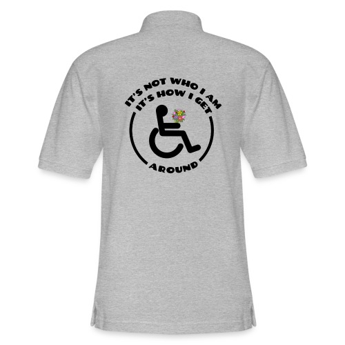 My wheelchair it's just how get around - Men's Pique Polo Shirt