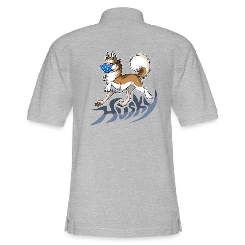 Masky Husky (mask / masked) - Men's Pique Polo Shirt