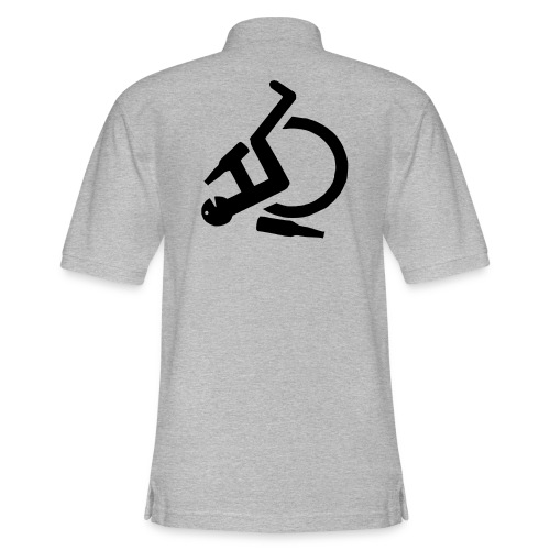 Drunk wheelchair user symbol - Men's Pique Polo Shirt