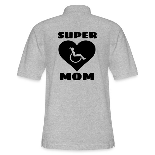 Super wheelchair mom, super mama - Men's Pique Polo Shirt