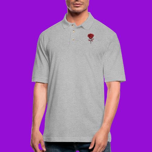 2 Set - Silver and Gold Roses - Men's Pique Polo Shirt