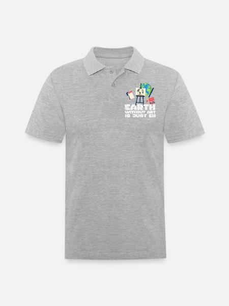 Artist - Men's Pique Polo Shirt - heather gray