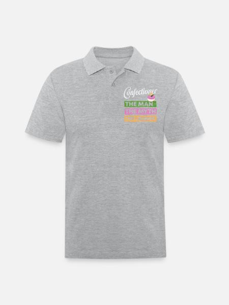 Confectioner Baker Sweets - Men's Pique Polo Shirt - heather gray
