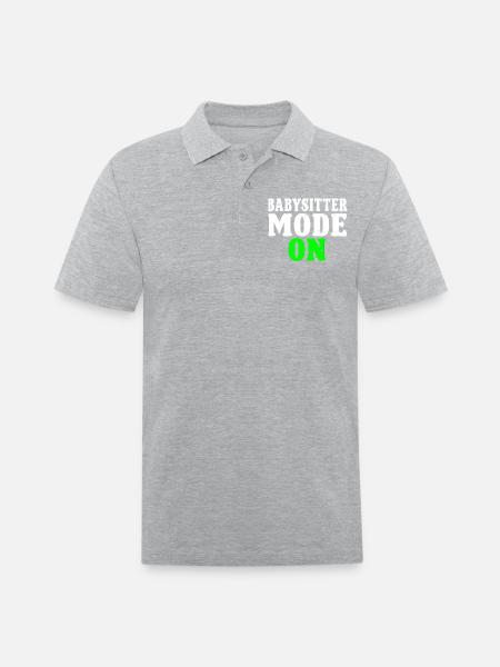 Babysitter Babysitting - Men's Pique Polo Shirt - heather gray
