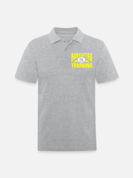 Babysitter Babysitting - Men's Pique Polo Shirt - heather gray