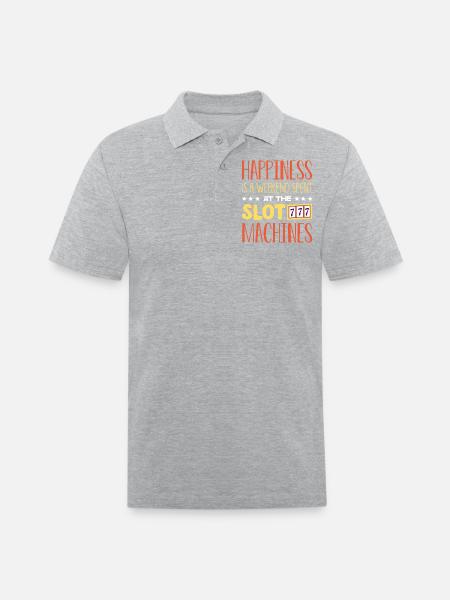 Slot Machine, Slots, Gambling - Men's Pique Polo Shirt - heather gray