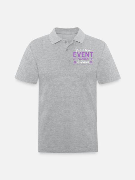 Event Planning, Event Planner - Men's Pique Polo Shirt - heather gray