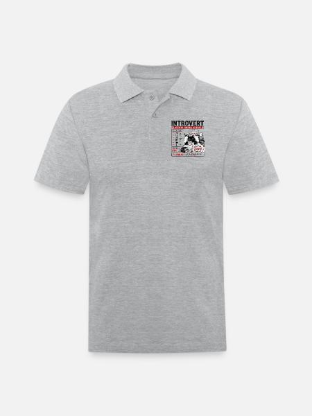 Introvert Weekend Survival Schedule - Men's Pique Polo Shirt - heather gray