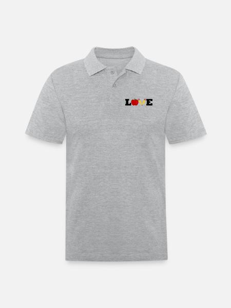 LOVE - School - Men's Pique Polo Shirt - heather gray