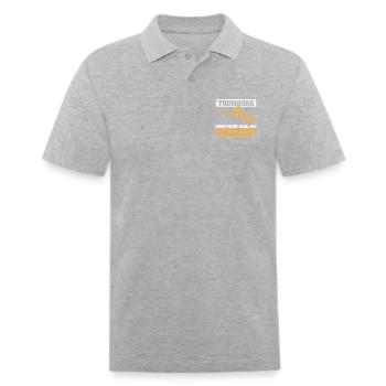 Music Instrument Trombone - Men's Pique Polo Shirt - heather gray - Front