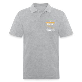 Instrument Trombone Music - Men's Pique Polo Shirt - heather gray - Front