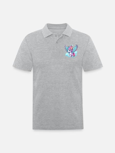 Pegasus - Men's Pique Polo Shirt - heather gray