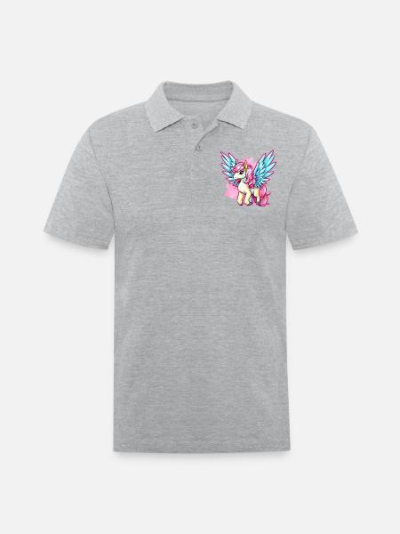 Pegasus - Men's Pique Polo Shirt - heather gray