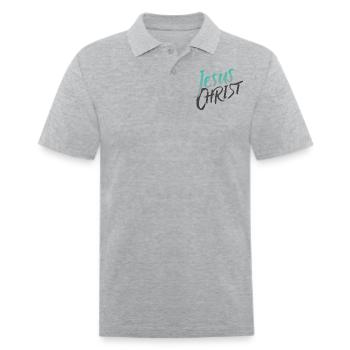Jesus - Jesus Christ - Men's Pique Polo Shirt - heather gray - Front