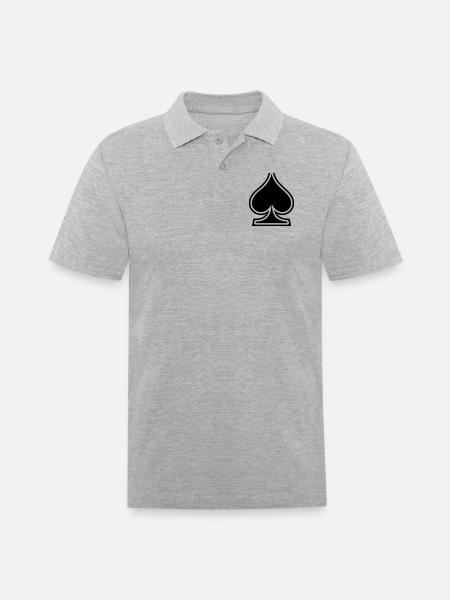 Spades - Men's Pique Polo Shirt - heather gray