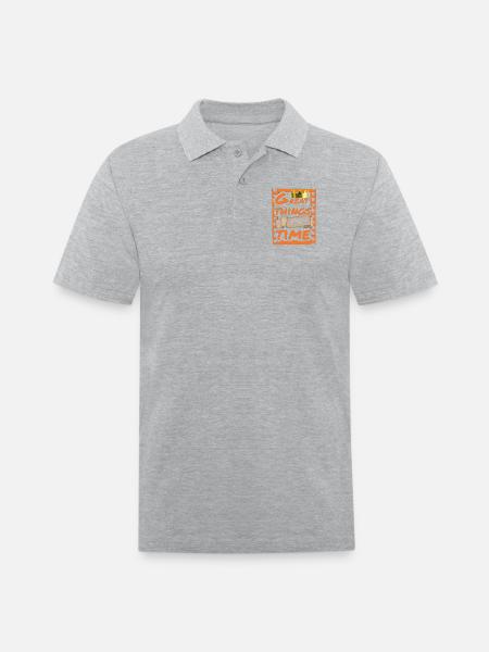 Great Things Take Time Motif - Men's Pique Polo Shirt - heather gray