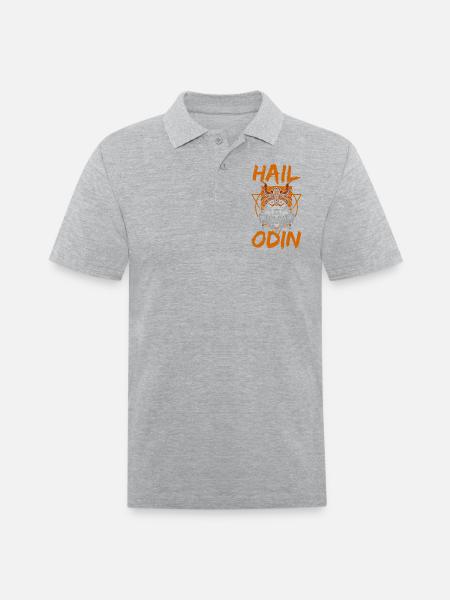 Odin God - Men's Pique Polo Shirt - heather gray