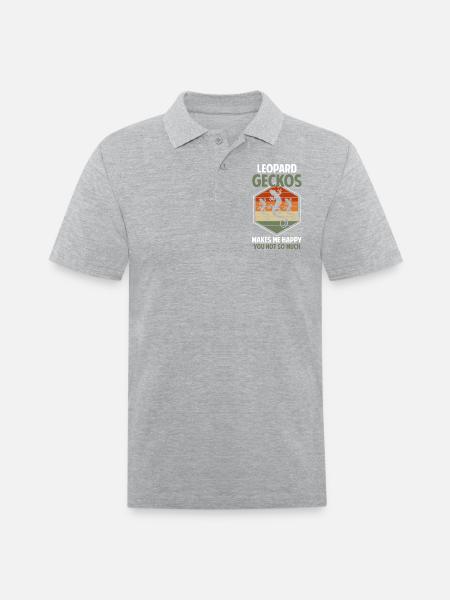 Lizard Terrarium Lizardman - Men's Pique Polo Shirt - heather gray