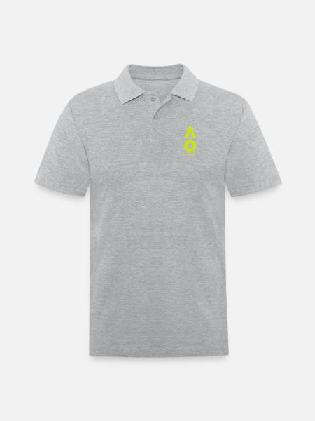 australian open logo - Men's Pique Polo Shirt - heather gray