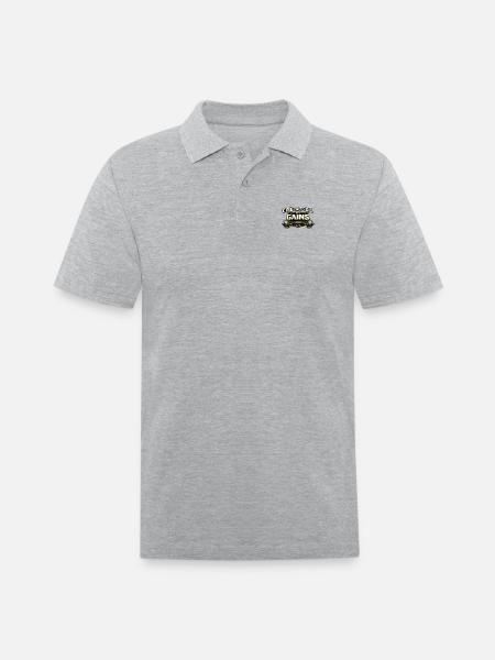 Ctrl Alt Del My Gains - Men's Pique Polo Shirt - heather gray