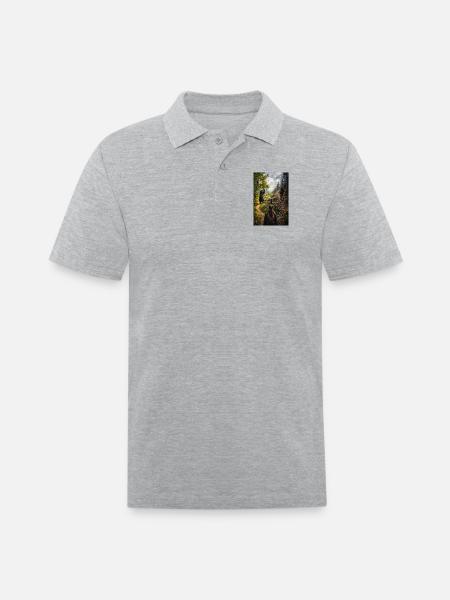 Choose the bear - Men's Pique Polo Shirt - heather gray