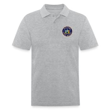 New York State Police - Men's Pique Polo Shirt - heather gray - Front