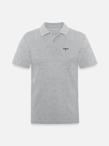 speak - Men's Pique Polo Shirt - heather gray