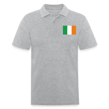 Official Ireland Flag Irish Country Pride - Men's Pique Polo Shirt - heather gray - Front
