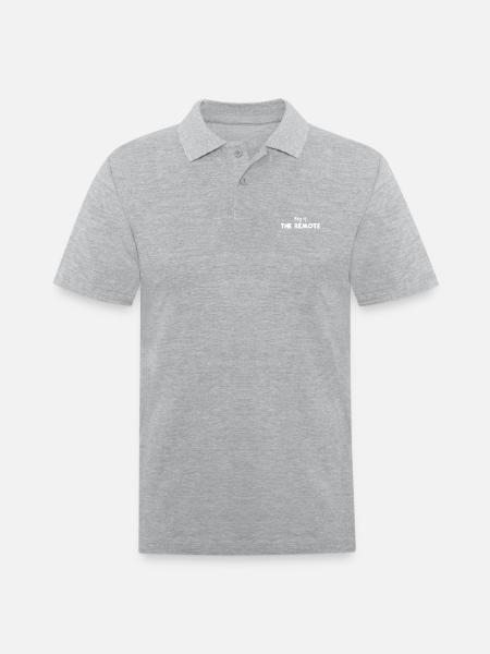 King of the Remote - Dad - Men's Pique Polo Shirt - heather gray