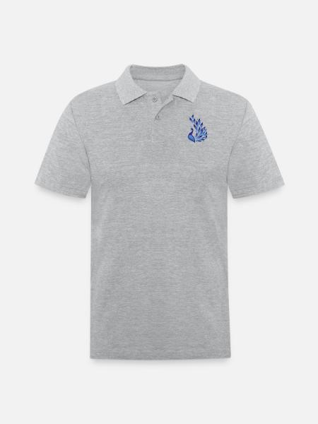 Peacock - Men's Pique Polo Shirt - heather gray