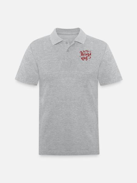 Quotes - Men's Pique Polo Shirt - heather gray